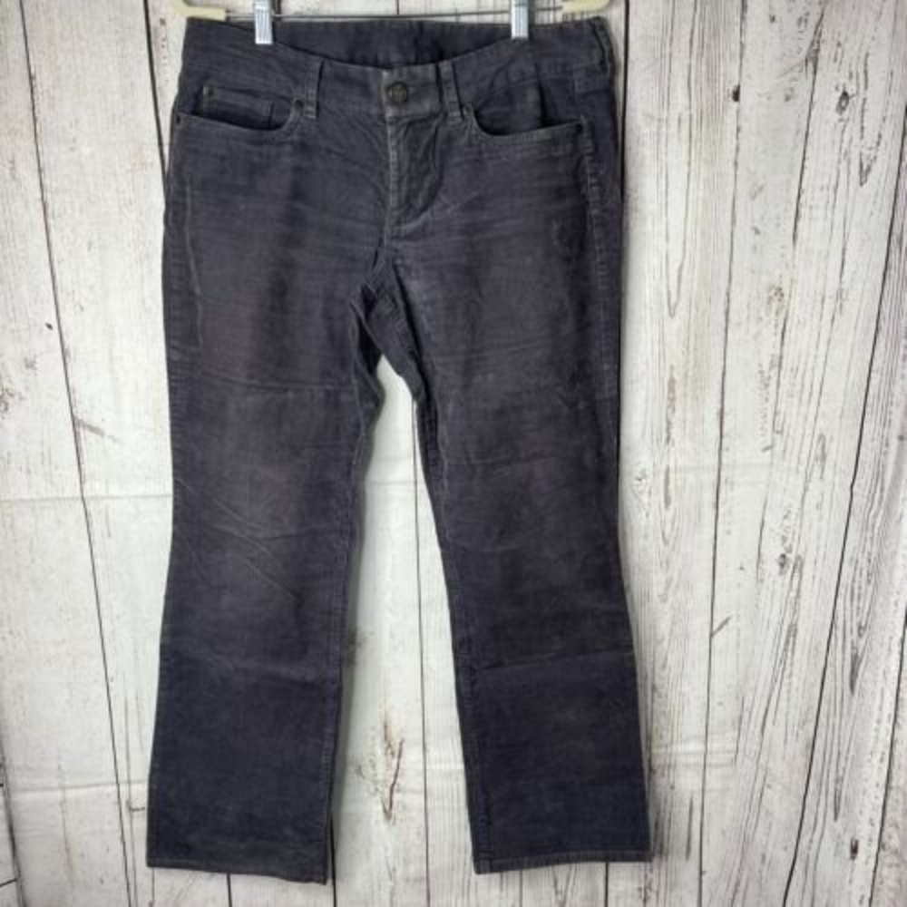 J Crew Womens Pants 32S Gray Low Rise Bootcut Corduroy